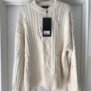 THE KOOPLES PARIS - Distressed Knit Cable